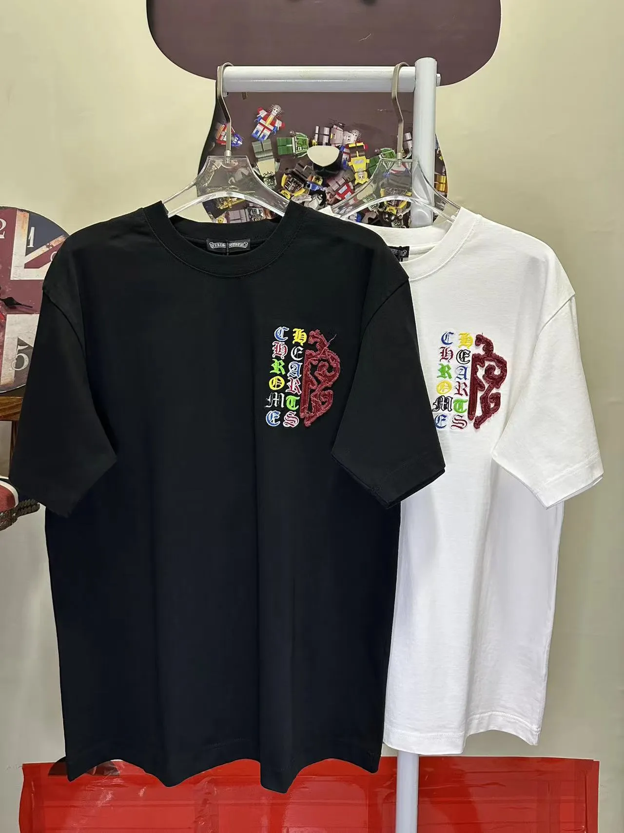 L 26912# Come Hearts CH + 2026Authentic 0 Quality os 0 ： Quality 🪡 ：Black White SIZE：S-XXL